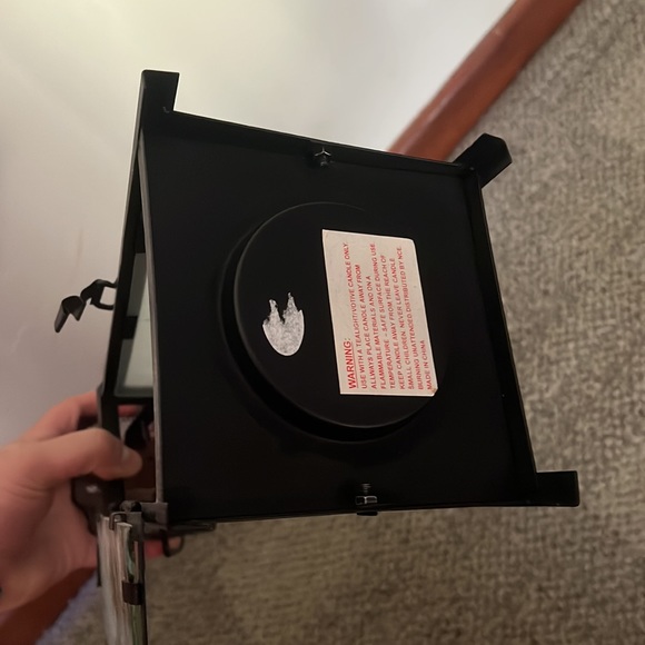 Artisan Hand painted glass and metal lighthouse candle holder lantern decor - Picture 10 of 14